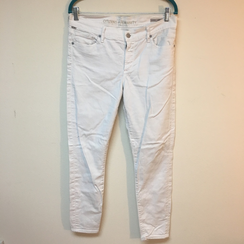 Citizens of Humanity White Skinny Thompson jeans